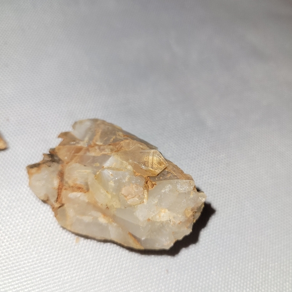 Natural Arkansas Quartz Crystal Cluster Set of 3 with Manganese Dendrites - Picture 5 of 7